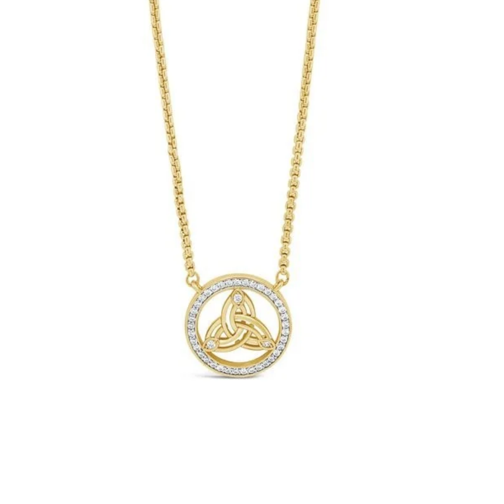 Séala Circle Trinity Pendant/Chain Gold Plated