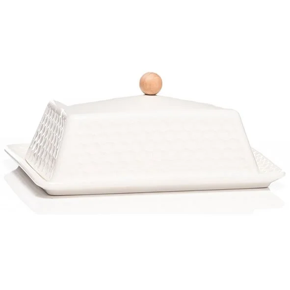 White Ceramic Butter Dish