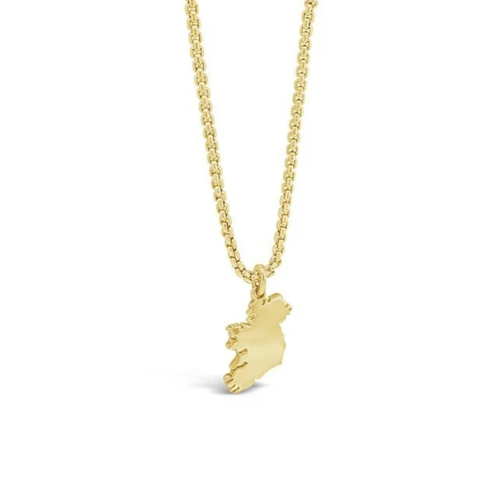 Séala Ireland Map Pendant/Chain Gold Plated