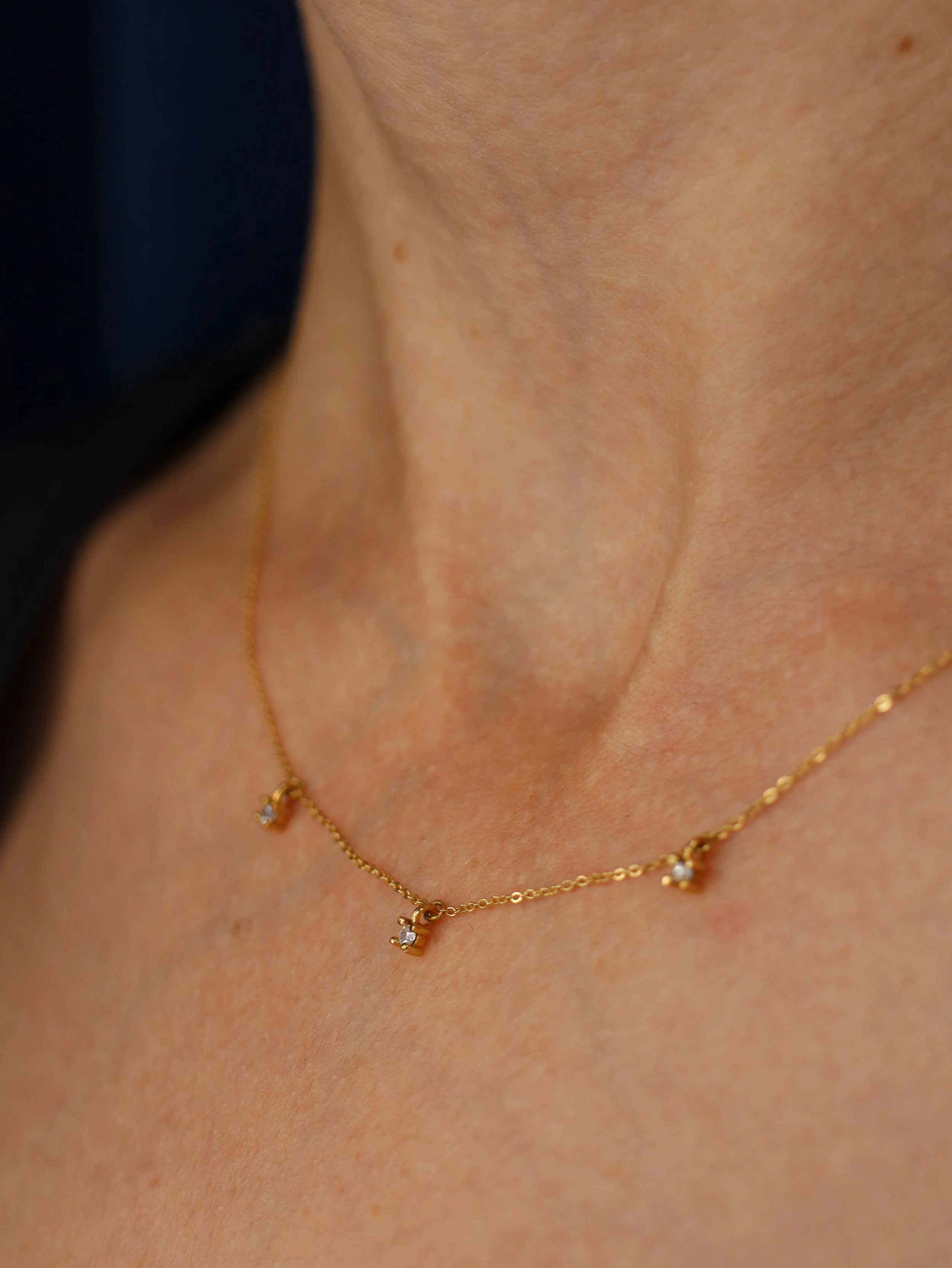 18kt Gold & Diamond Trilogy Necklace