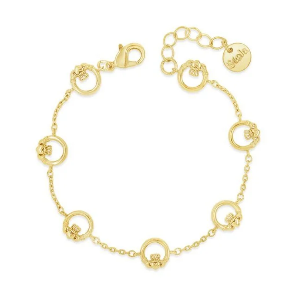 Séala 7pc Claddagh Bracelet Gold Plated