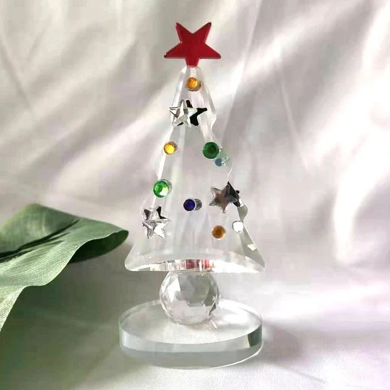 Galway Crystal Rhinestone Star Christmas Tree Figurine