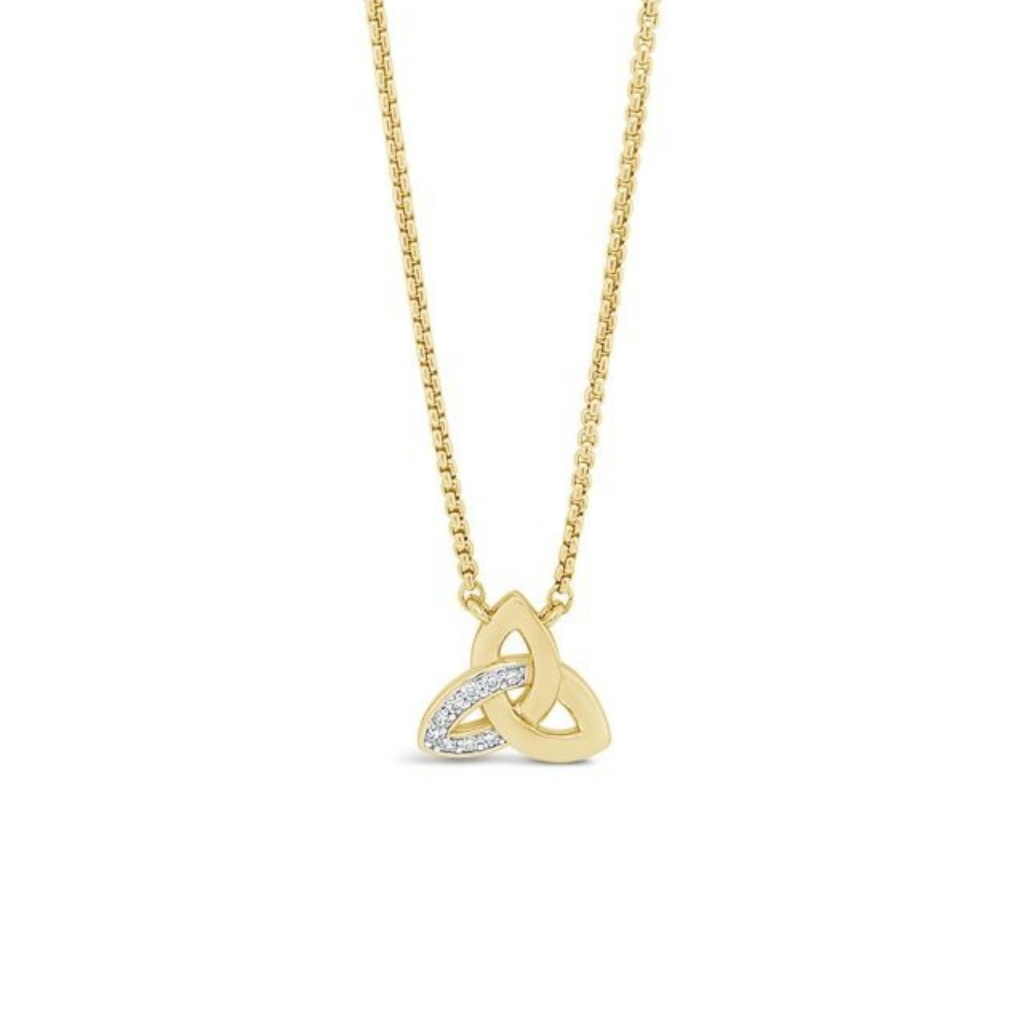 Séala Single Trinity Pendant/Chain Gold Plated