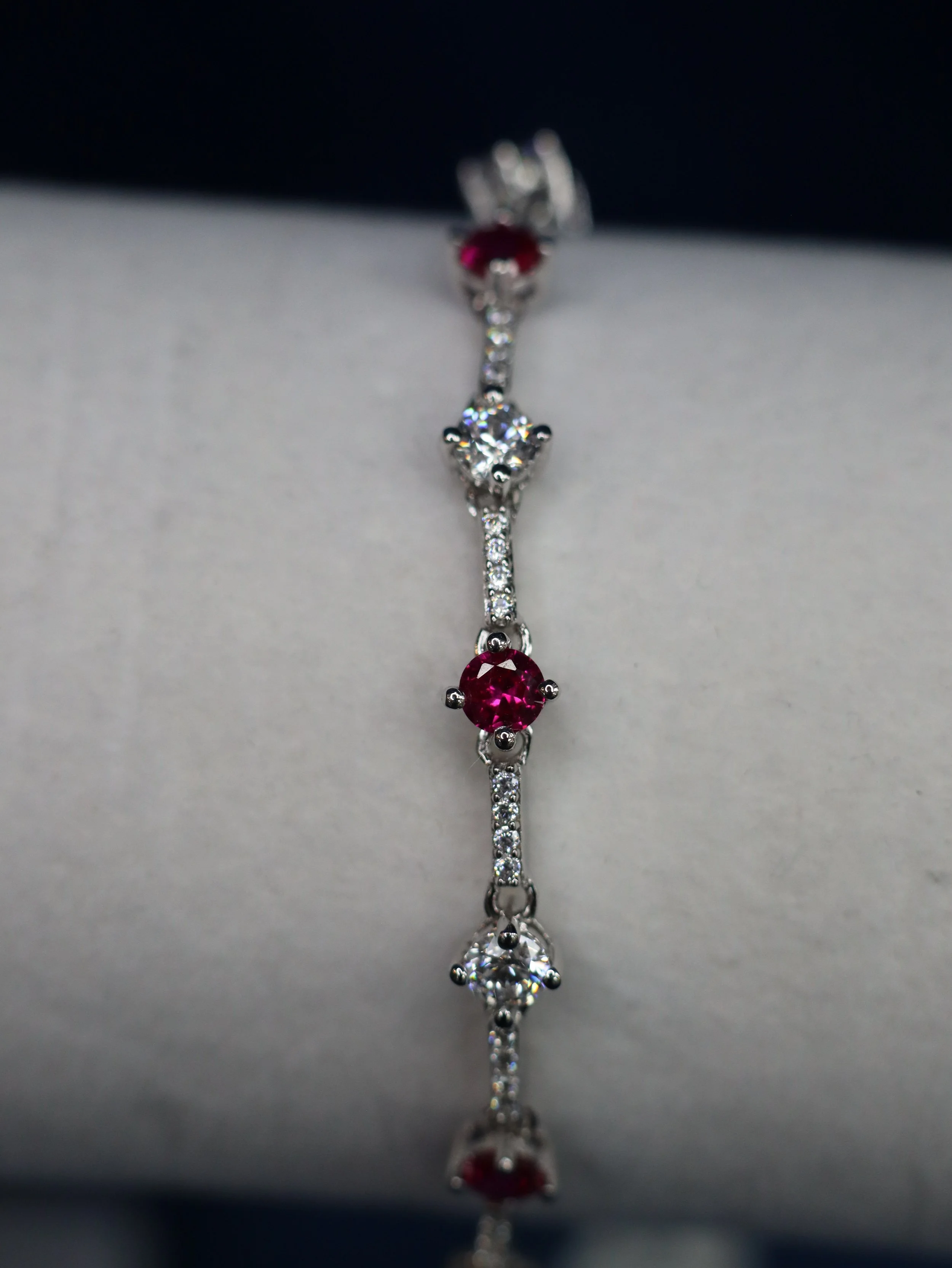 Pink Stone Sterling Silver dress bracelet