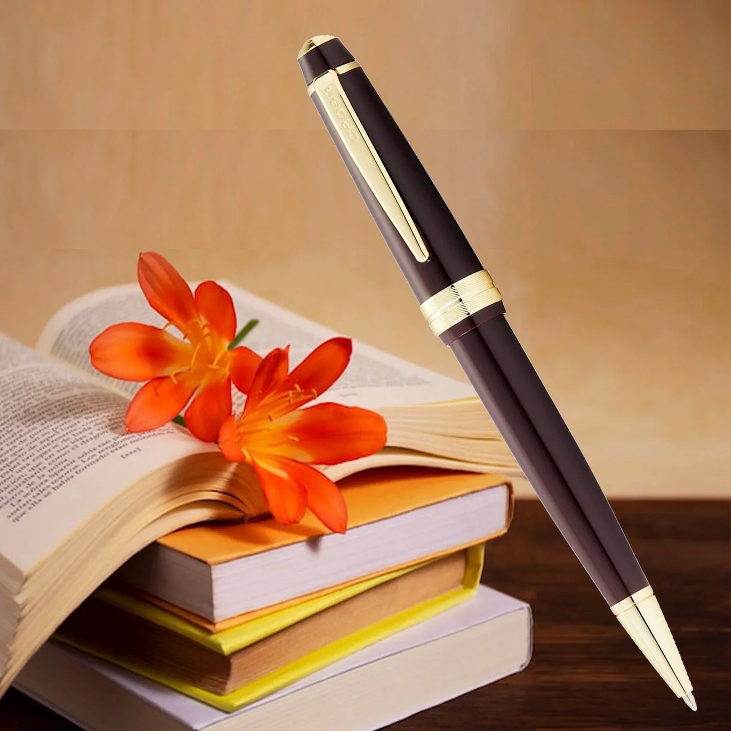 Cross Bailey Light Burgundy Resin Pen with Gold Tone