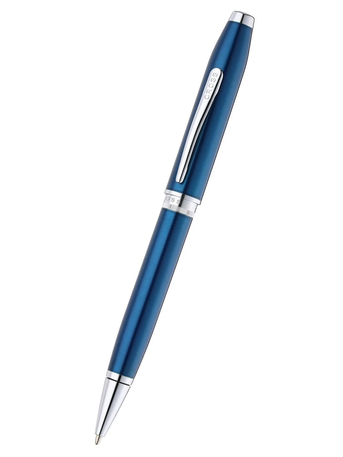 Cross Foundry Glossy Translucent Blue Lacquer Ballpoint Pen