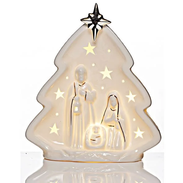 White Ceramic Christmas Crib