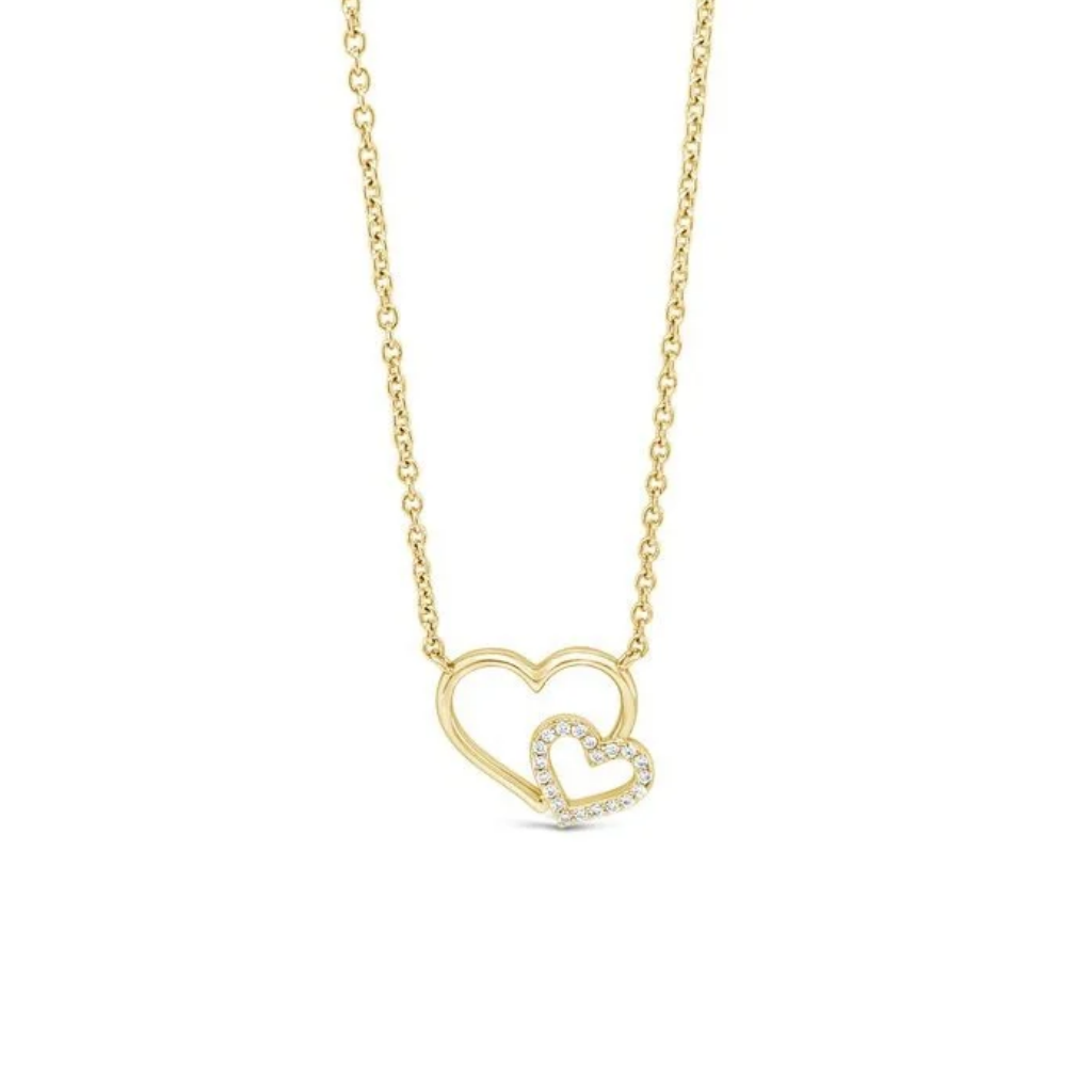 Séala Intertwining Hearts Pendent/Chain Gold Plated