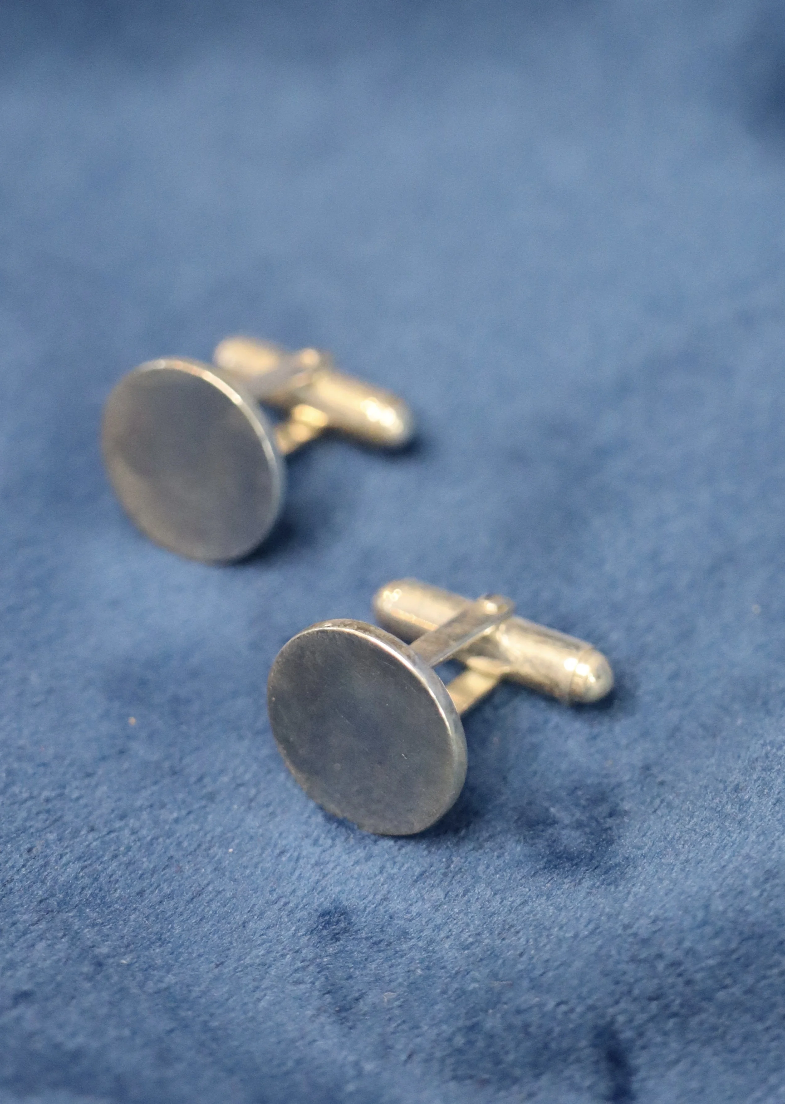 Silver Button Cufflinks