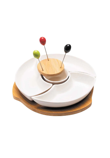 Ceramic Dip Set Small with Turntable (Set 3)
