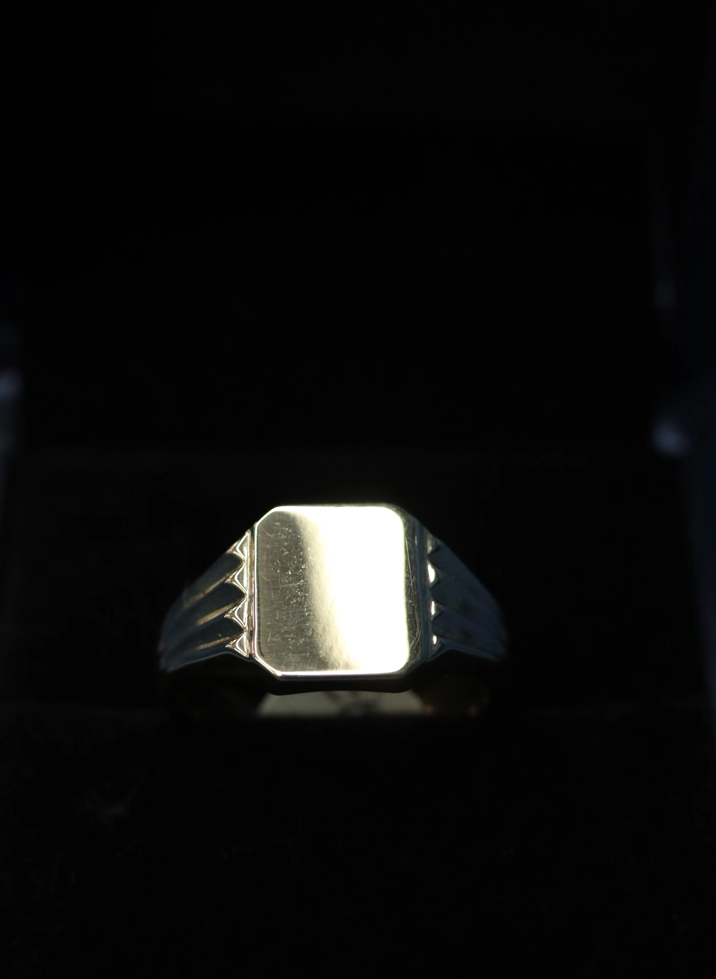 Gold Square Signet Ring
