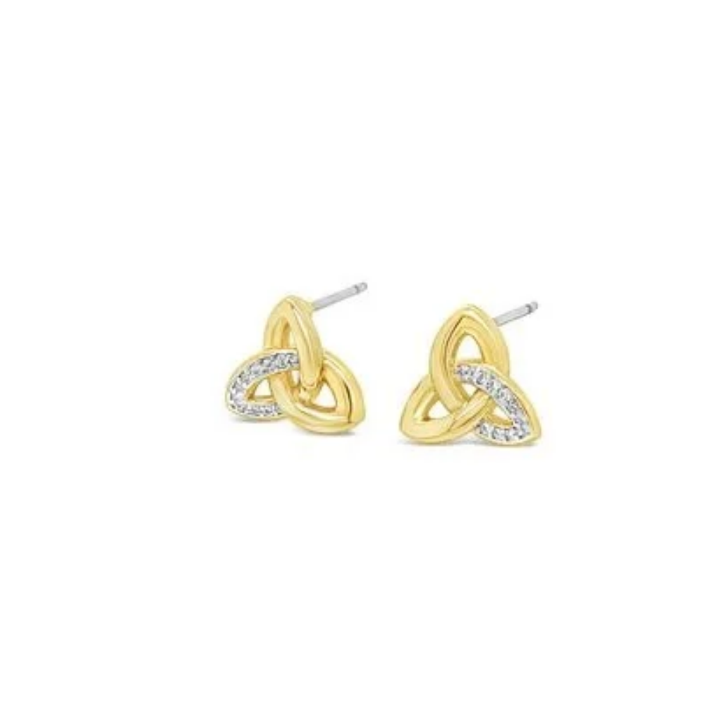 Séala Single Trinity Stud Earring Gold plated
