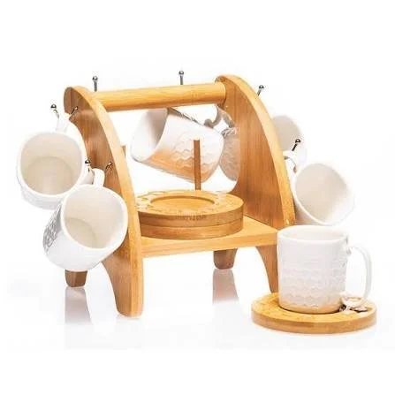 White Ceramic Espresso Set 6 Piece