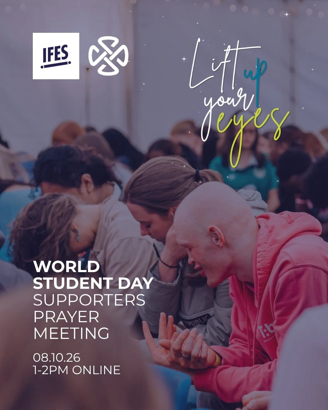 On Thursday, as part of IFES World Student Day, we will be hosting an online lunchtime prayer meeting for supporters to come together and pray for students across Ireland and throughout the world. 

Please follow the link in the bio as we pray for ou