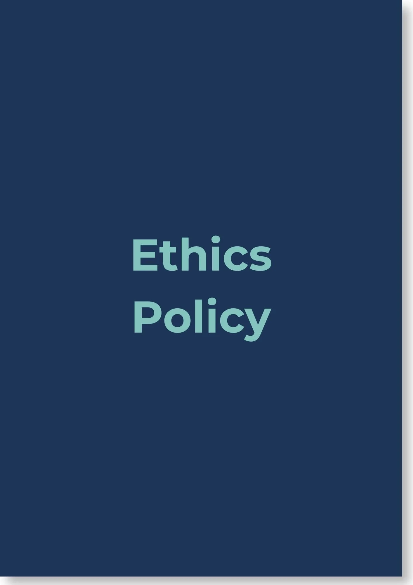Ethics Policy Template