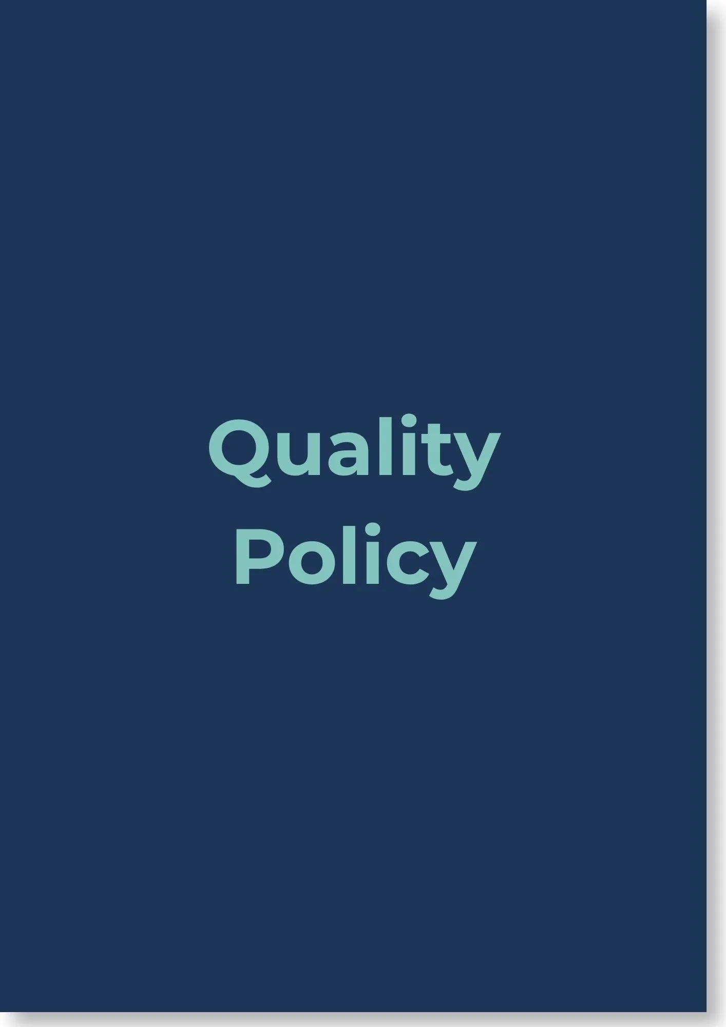 Quality Policy Template