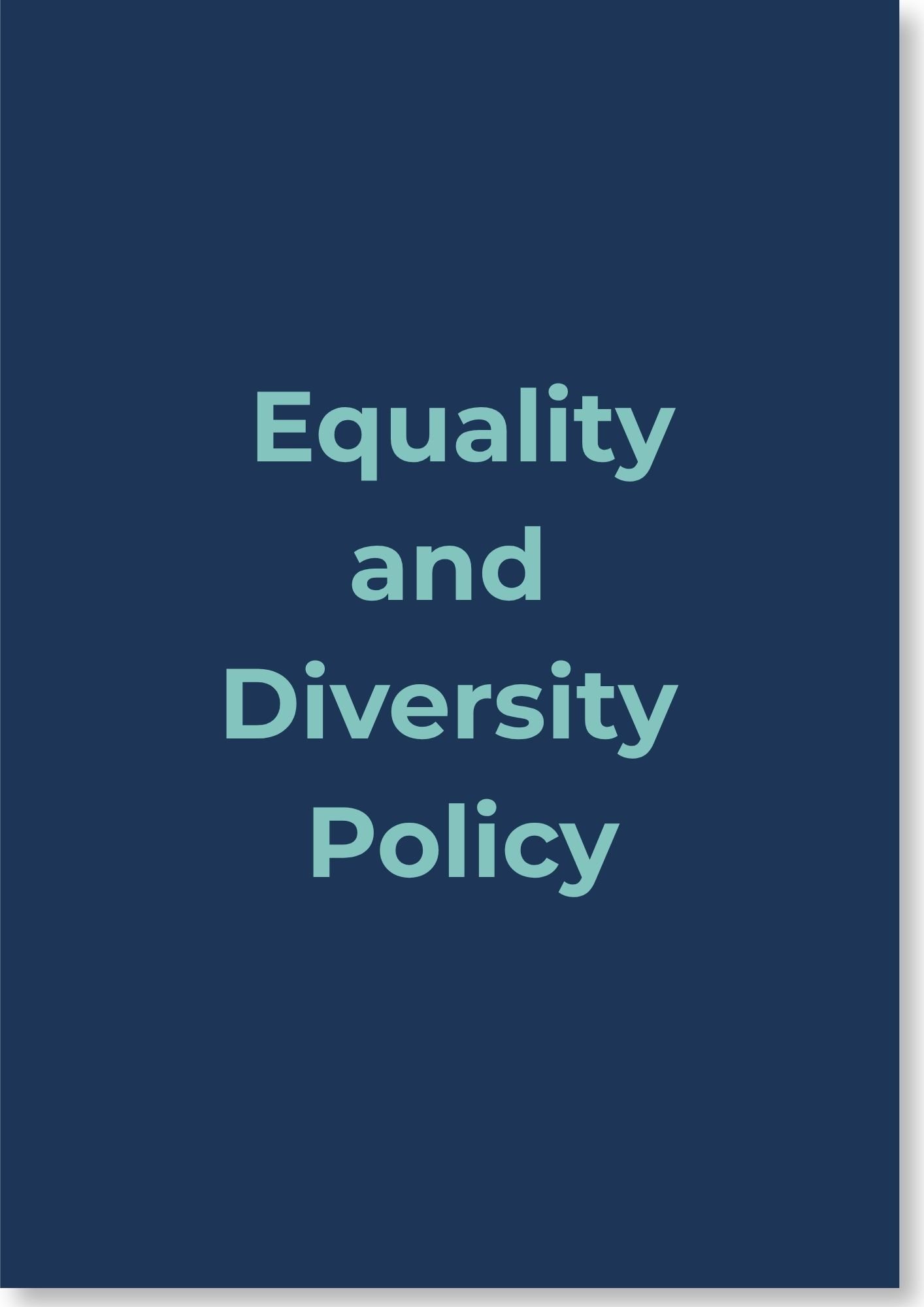 Equality & Diversity Policy Template
