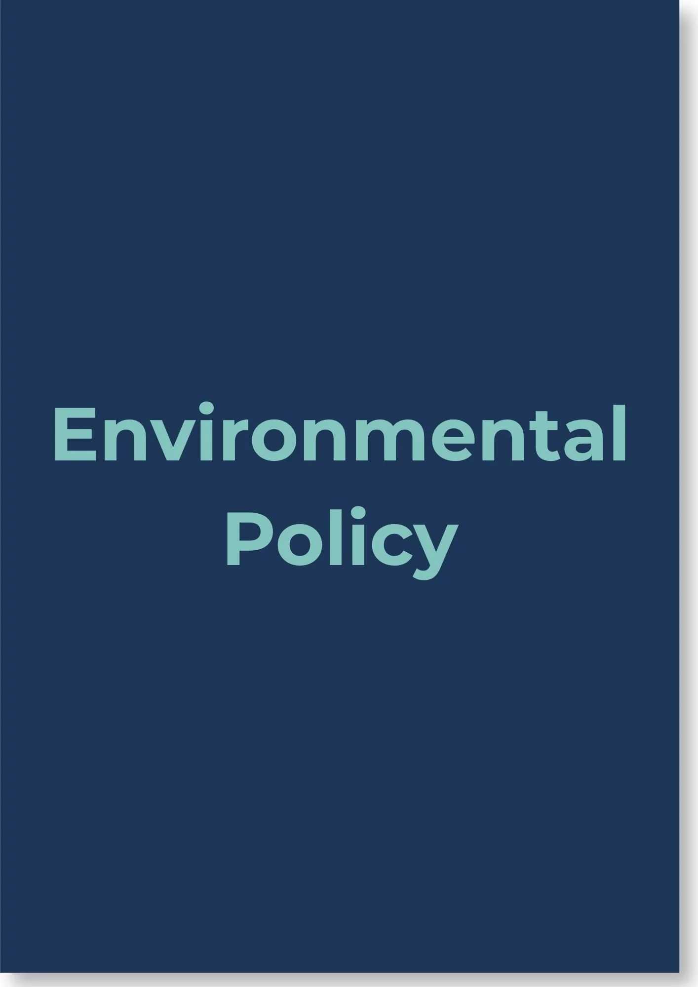 Environmental Policy