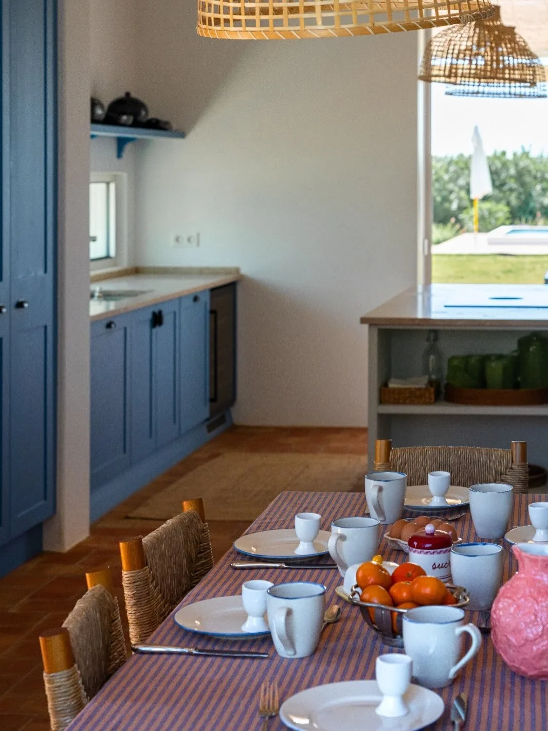 Breakfast at Casa dos Agri&otilde;es, opening quietly into the garden.

Fresh fruit, warm bread, good coffee &mdash; and the kind of morning that doesn&rsquo;t need rushing.