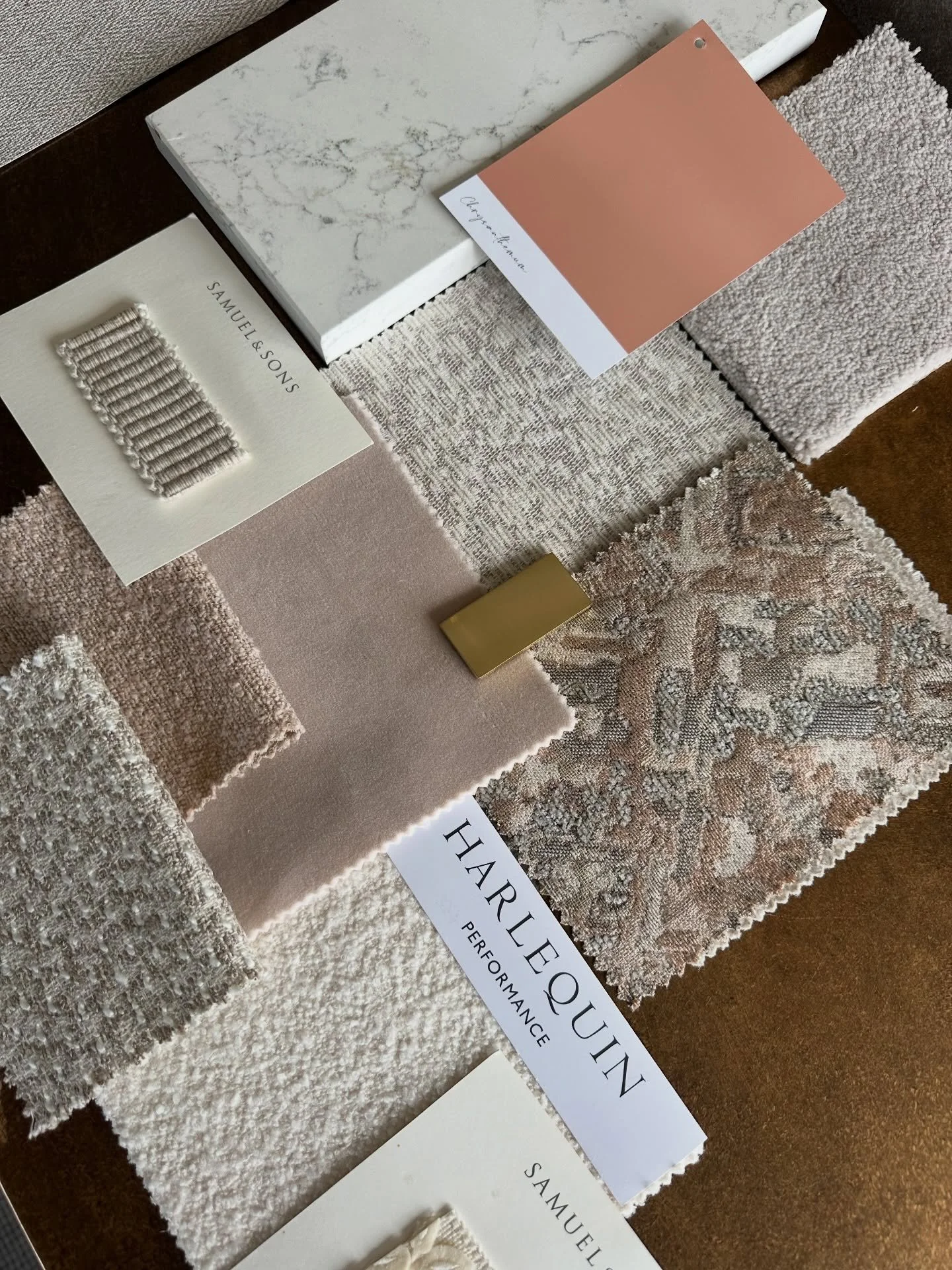 Happy Friday! Pulling together sample boards for a new client  #oscarbeainteriors