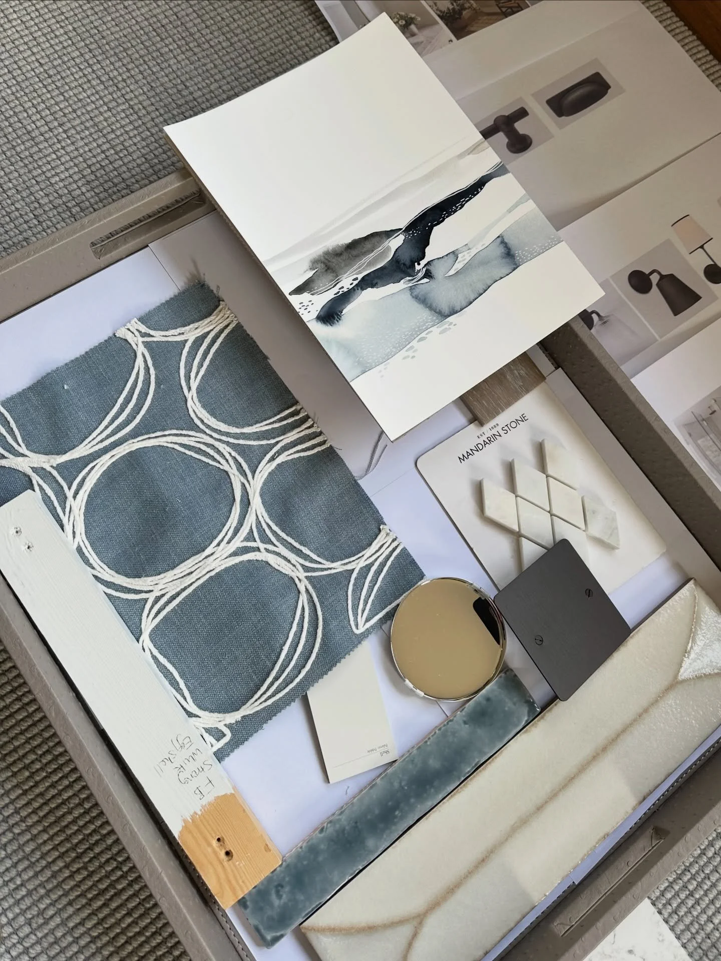 Starting to bring a scheme together for a downstairs showeroom #oscarbeainteriors #poolroom #interiordecor #moodboard