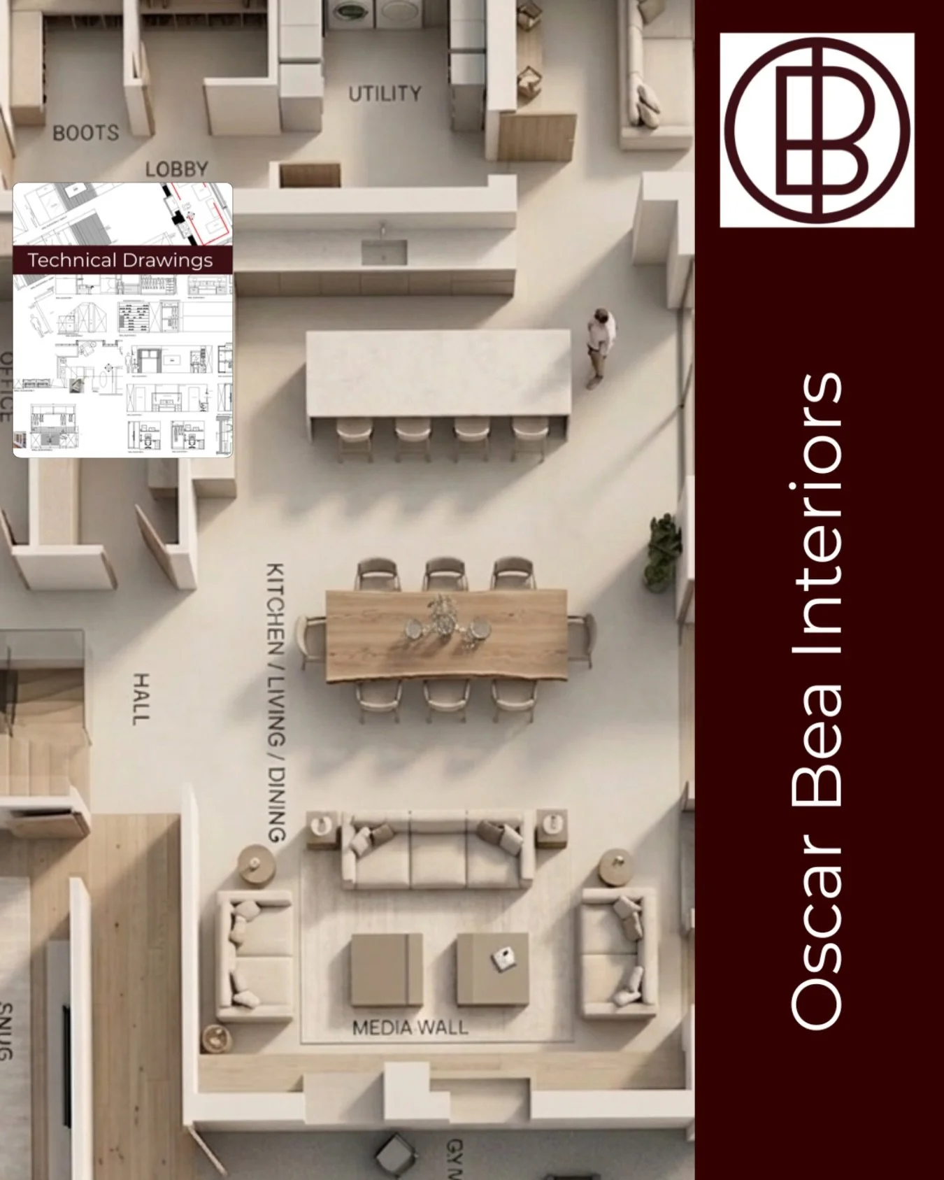 Bringing our space planning into 3D for this new build project, allowing our client to start visualising how we&rsquo;re developing each space ✨ #DesignDevelopment #SpatialDesign #HomeDesign #ArchitectureAndDesign #ConceptToCreation