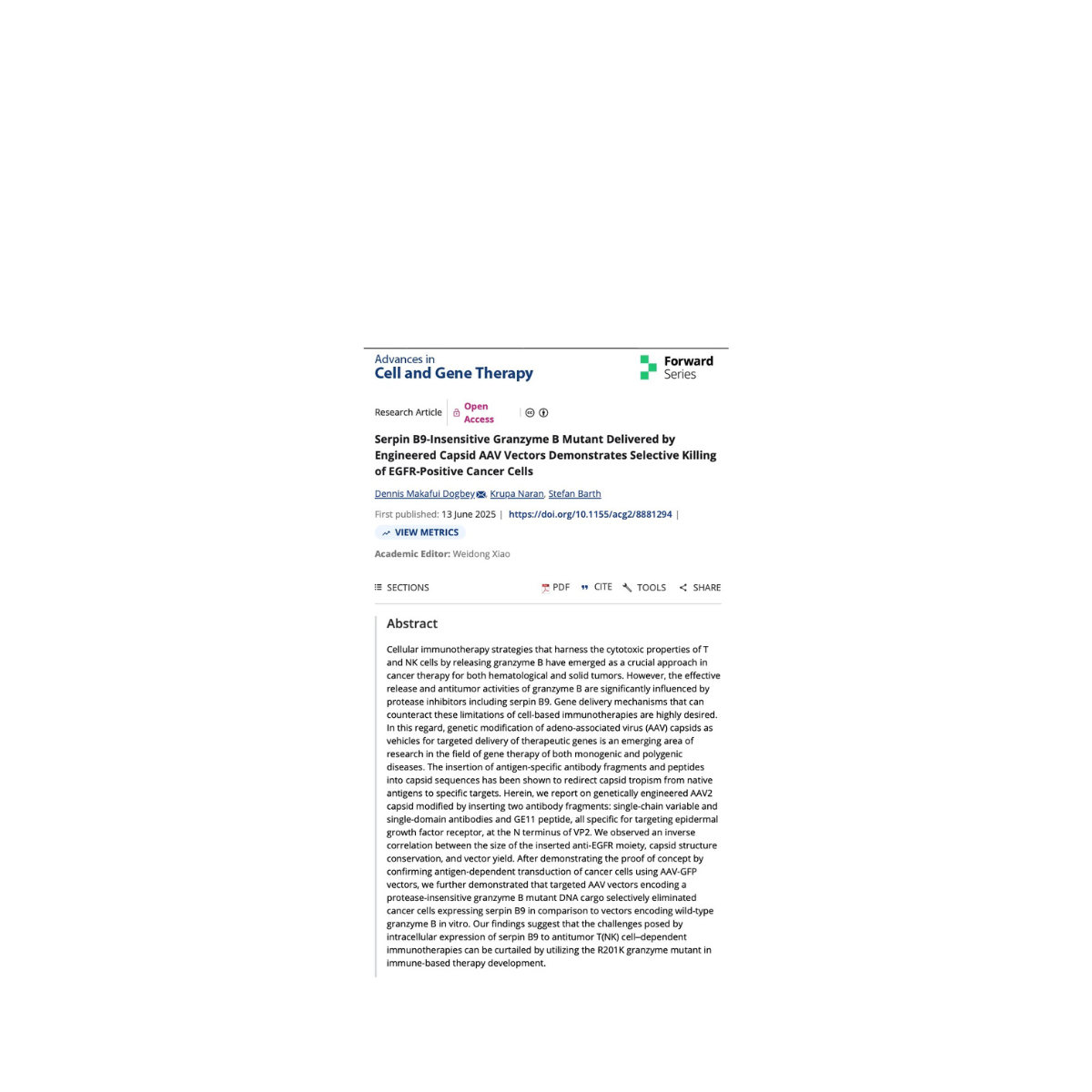 Scientific editing and proofreading
(style consistency, grammar, scientific accuracy, layout) and Graphical Abstract design.
