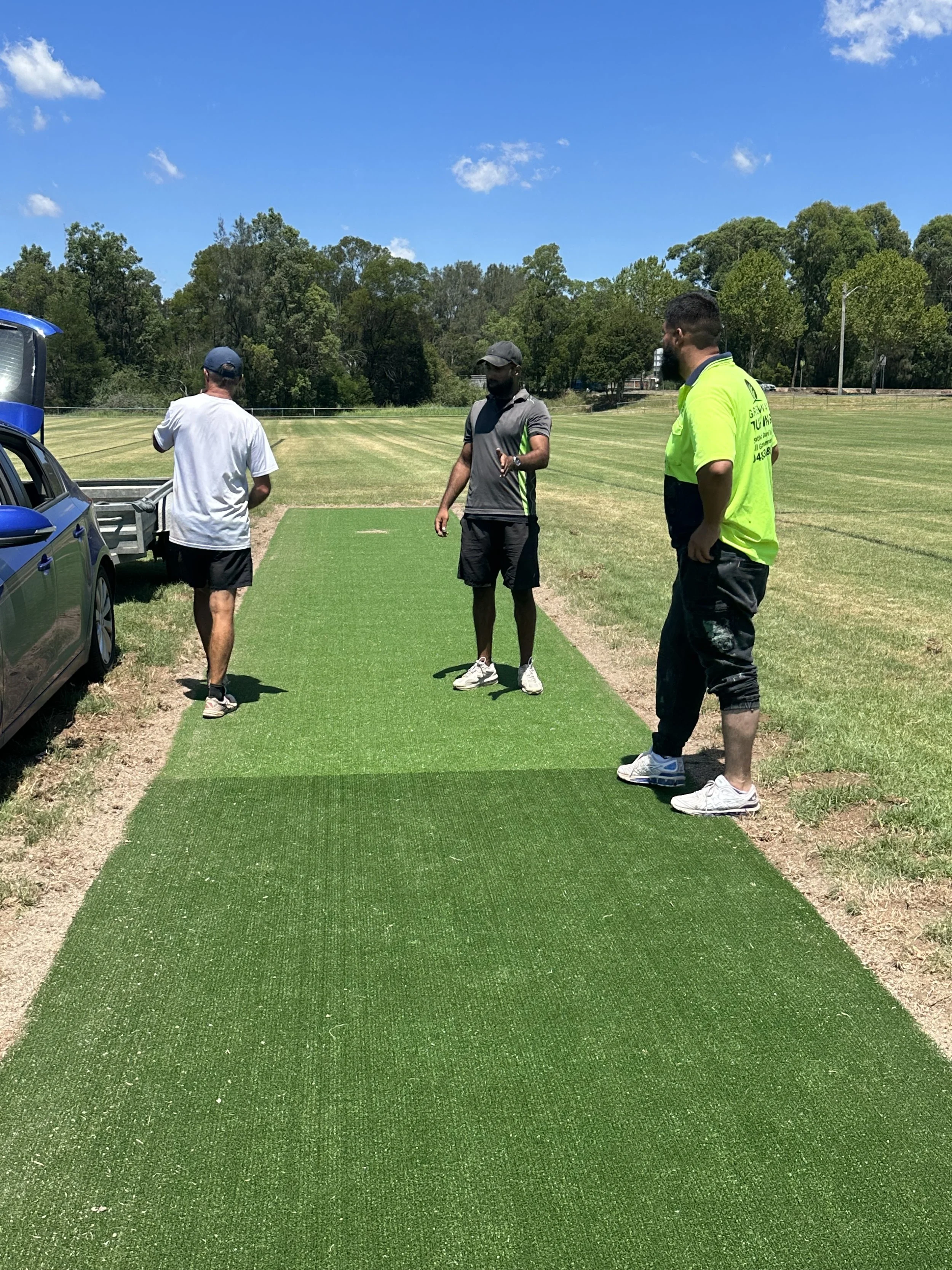 SYNTHETIC GRASS CRICKET PITCH