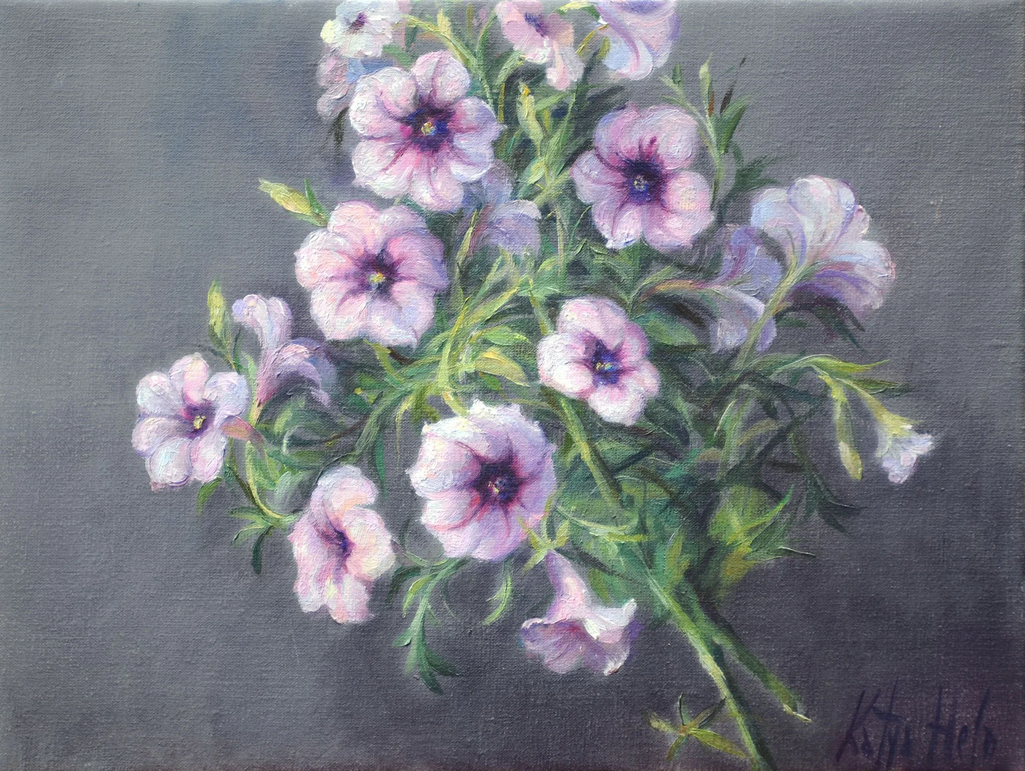 Petunias. 2014
Oil on linen
12 x 16 in (30.5 x 72.7 cm)