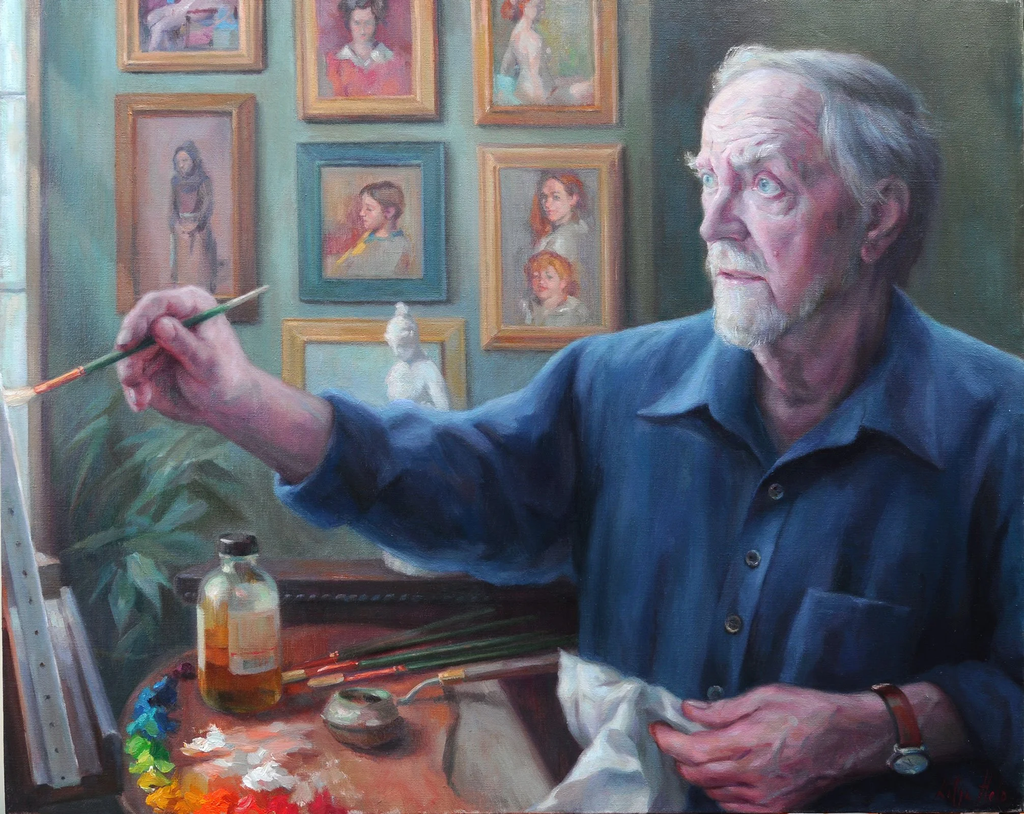 Maestro. 2016
Oil on linen
24 x 30 in (61 x 76.2 cm)