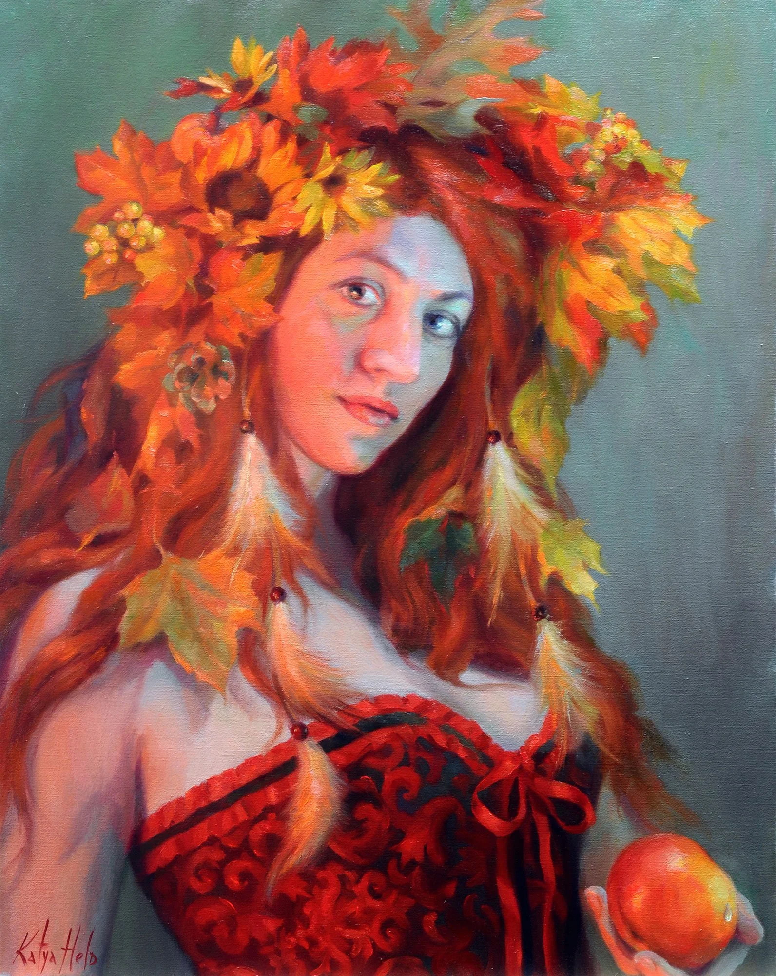 Autumn. Series " Four Seasons". 2014
Oil on linen
28 x 22 in (71.1 x 55.9 cm)