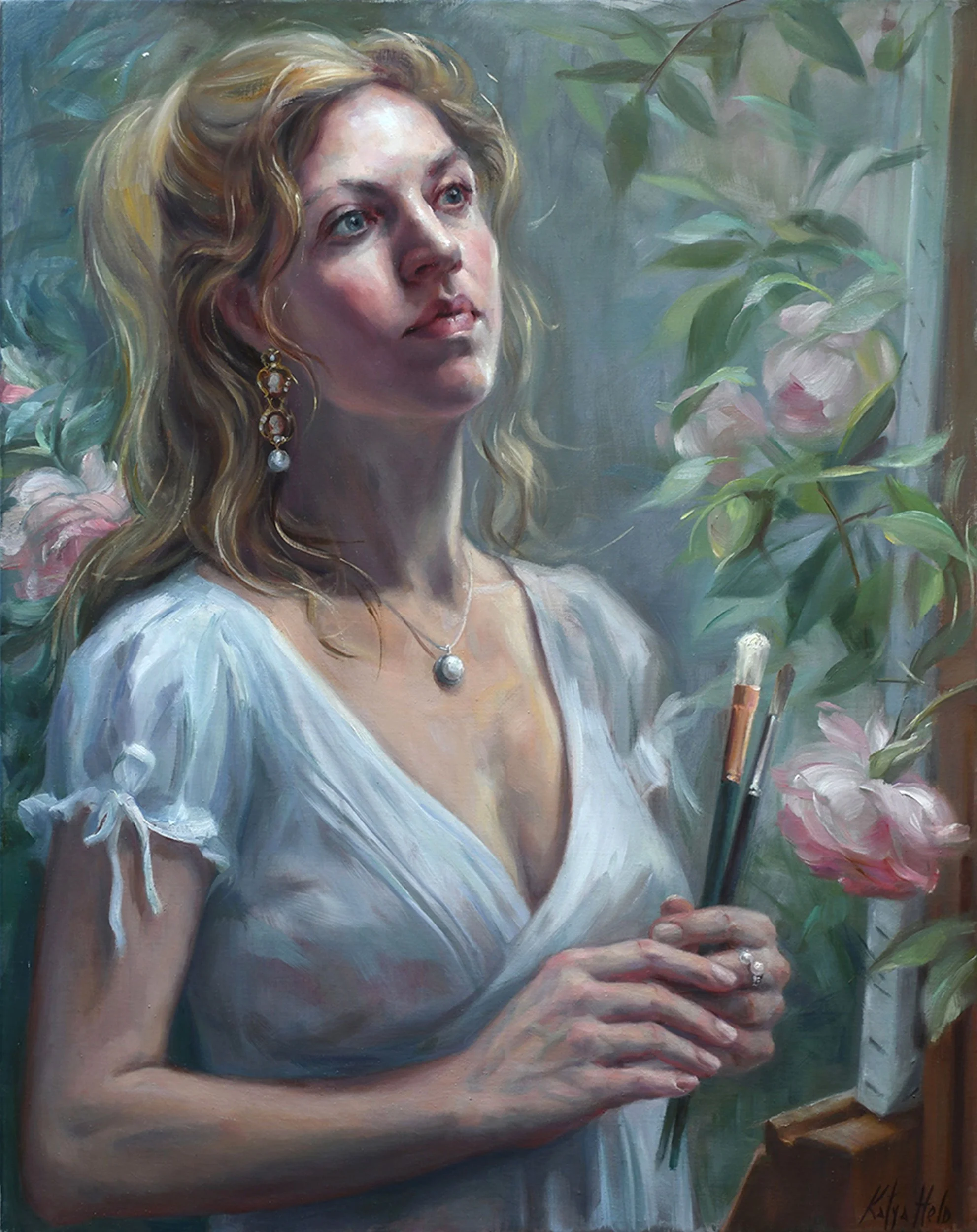 Inspiration. 2017
Oil on linen
28 x 22 in (71.1 x 55.9 cm)
Meritorious in Figure/Portrait Category.
2017 Richeson Competition