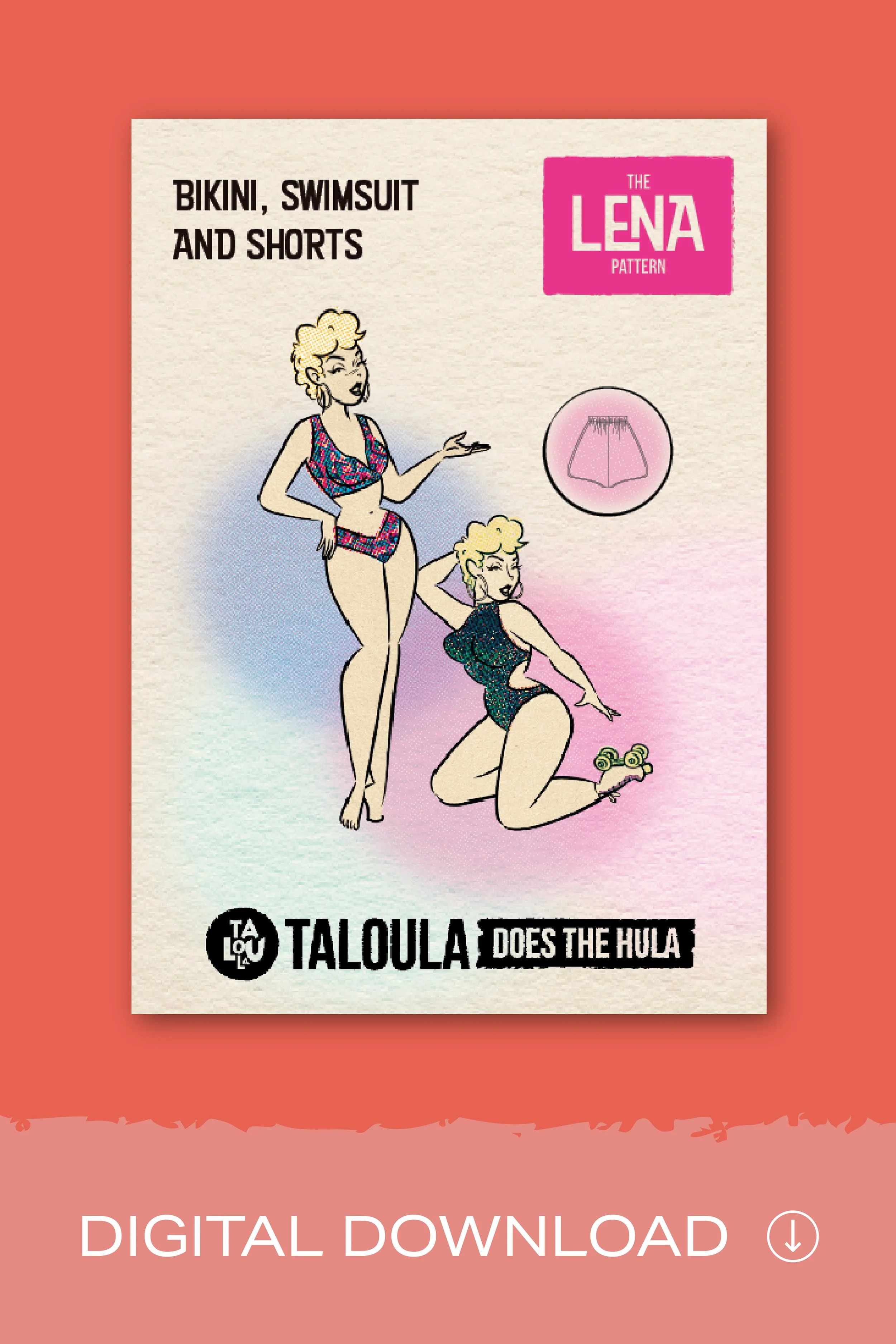 Lena 80s Inspired Sewing Pattern (digital - size 16-24)