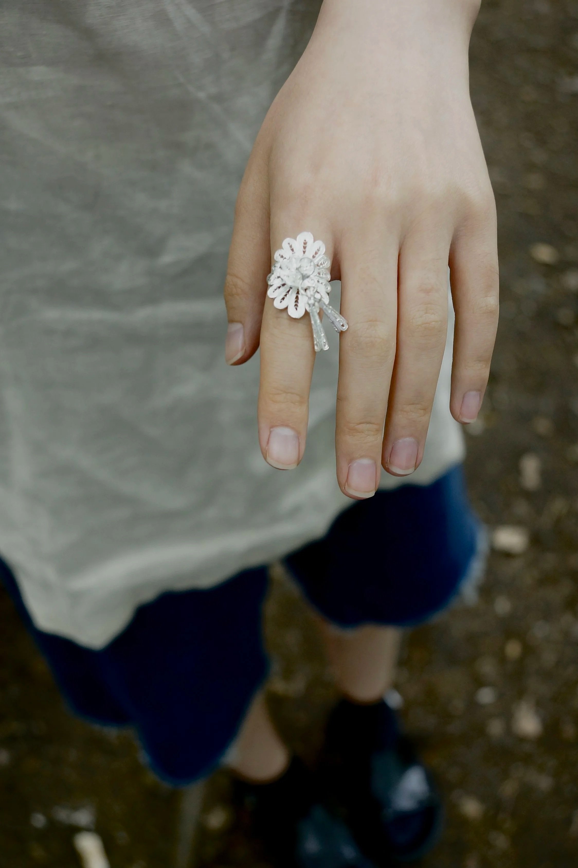 Silver Bloom Ring