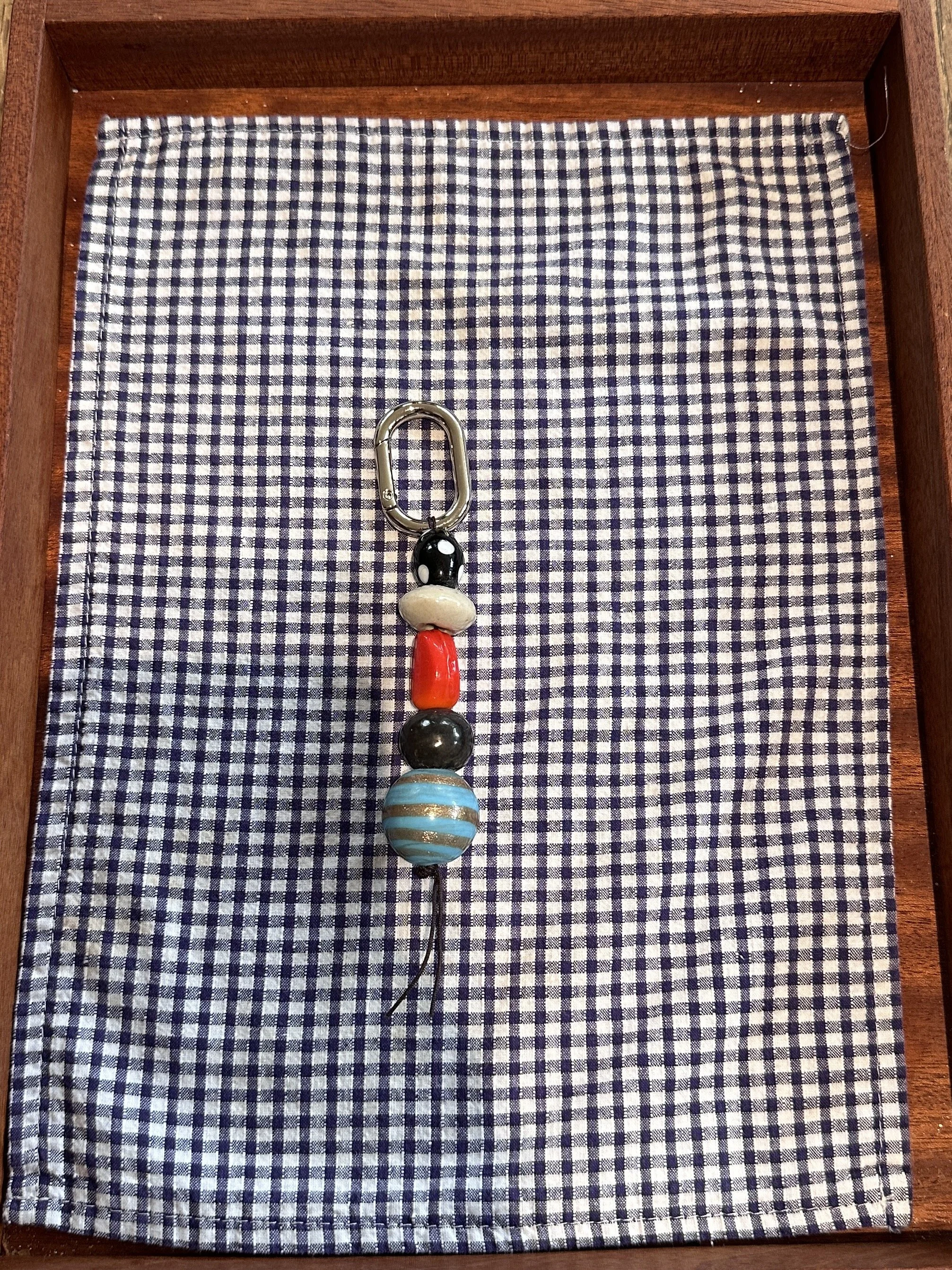 CANDY STACK 03 — Blueberry Fizz Beaded Bag Charm