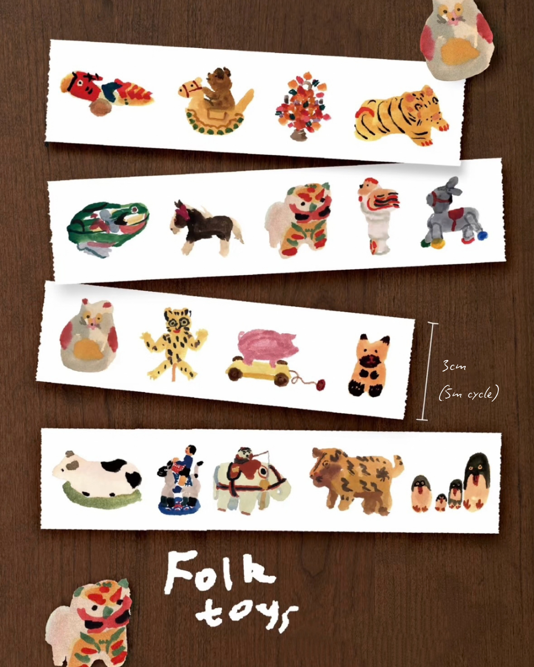 BE A CHILD Folk Toys Sticker Roll