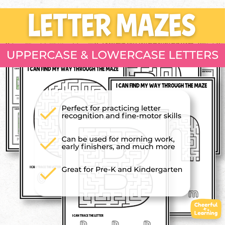 Letter Mazes | Cheerful Learning Co.
