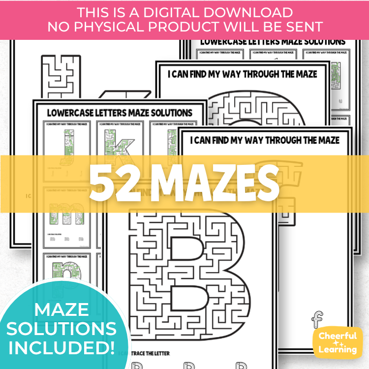 Letter Mazes | Cheerful Learning Co.