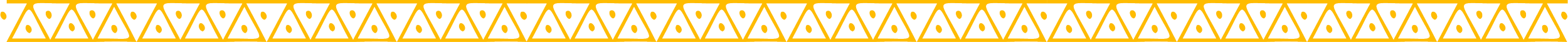 A repeating pattern of black and yellow triangles with black circles inside, forming a geometric design.