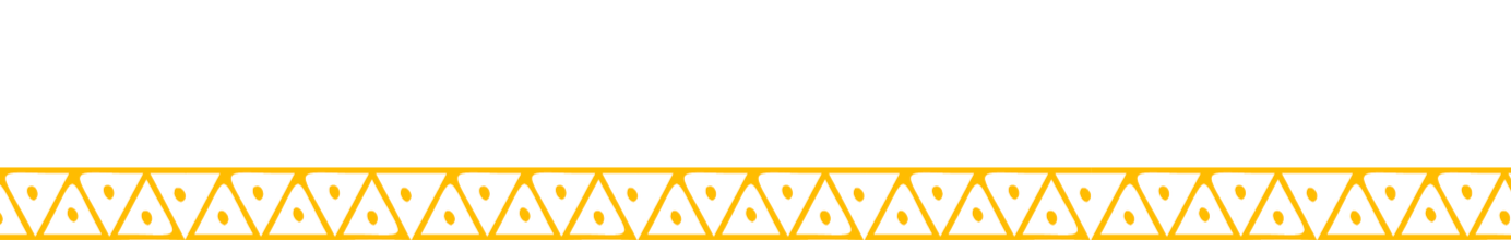 Pattern of yellow triangles with black backgrounds and white dots at the bottom