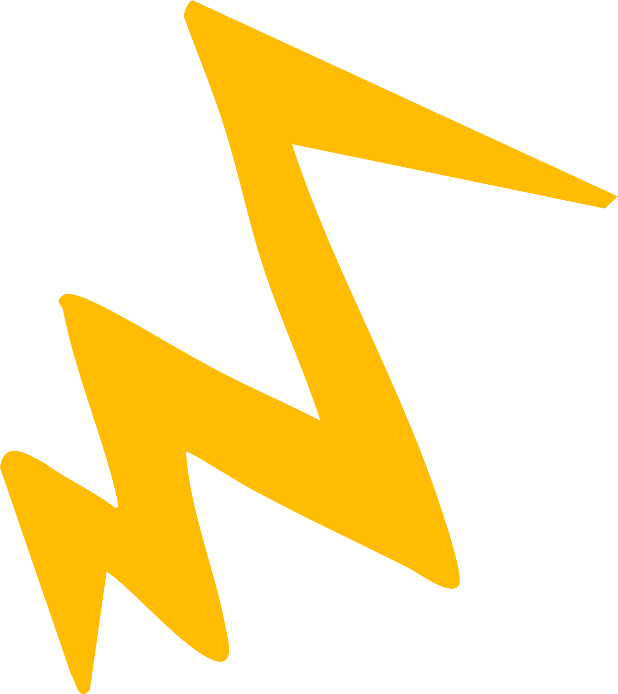 Three yellow arrows pointing in different directions on a black background.