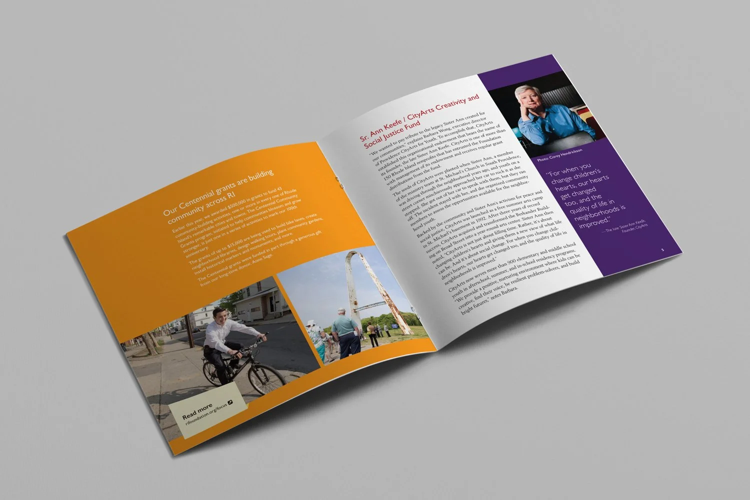 inside pages of newsletter