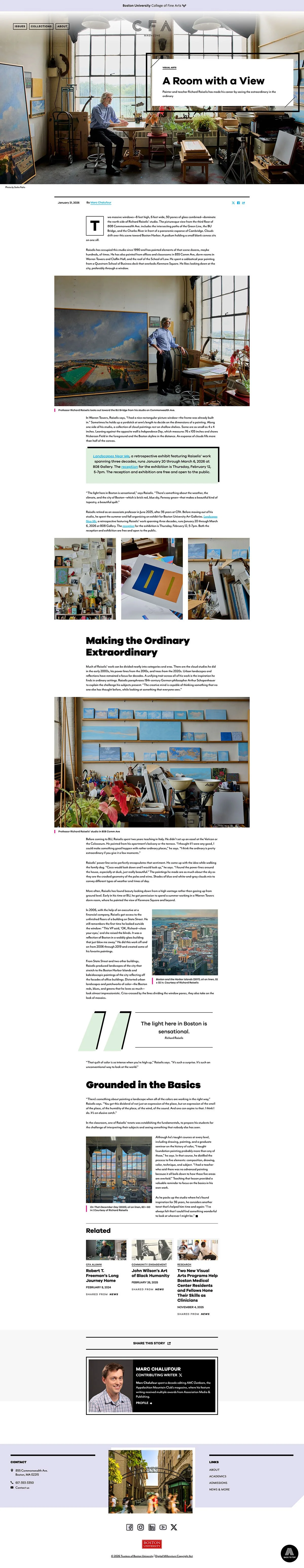 Article page design of CFA website
