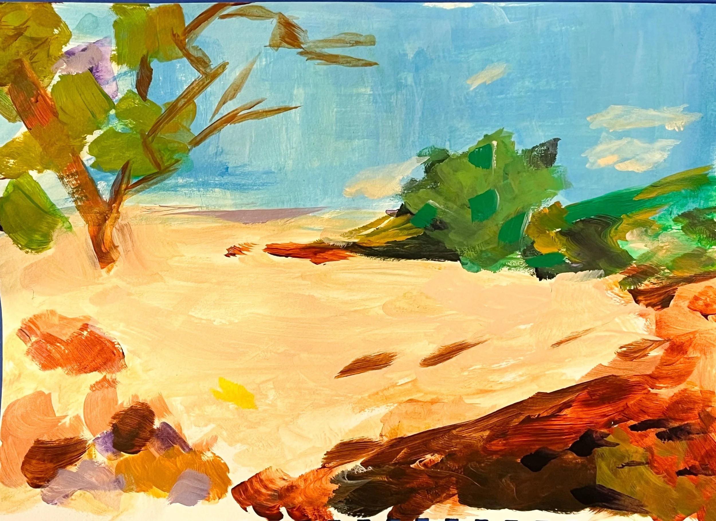 example of student acrylic painting