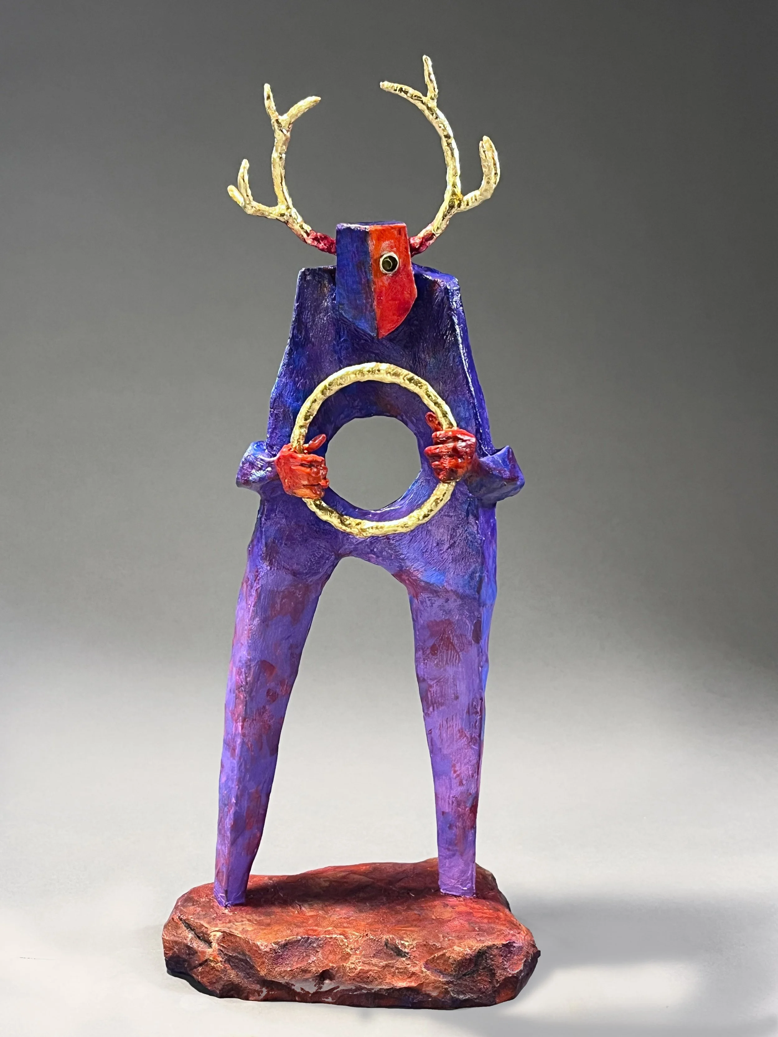 Sculpture symbolizing perception and projection, the physics of seeing versus understanding