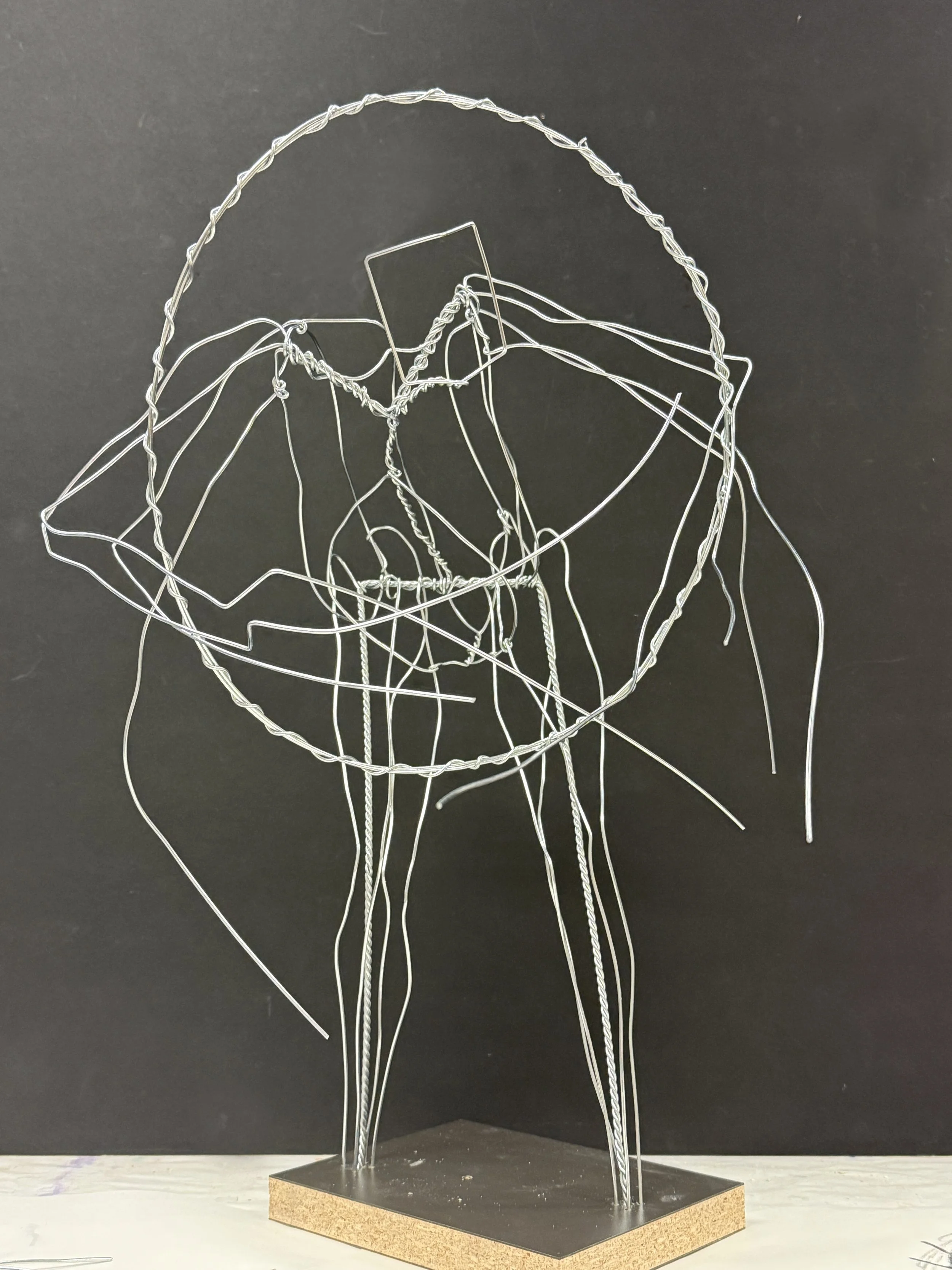 This is the chaos phase of construction where the proportions must be controlled to maintain the gesture and fluidity of the original concept.