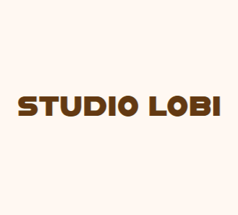 Logo met de tekst 'STUDIO LOBI' op een witte achtergrond.