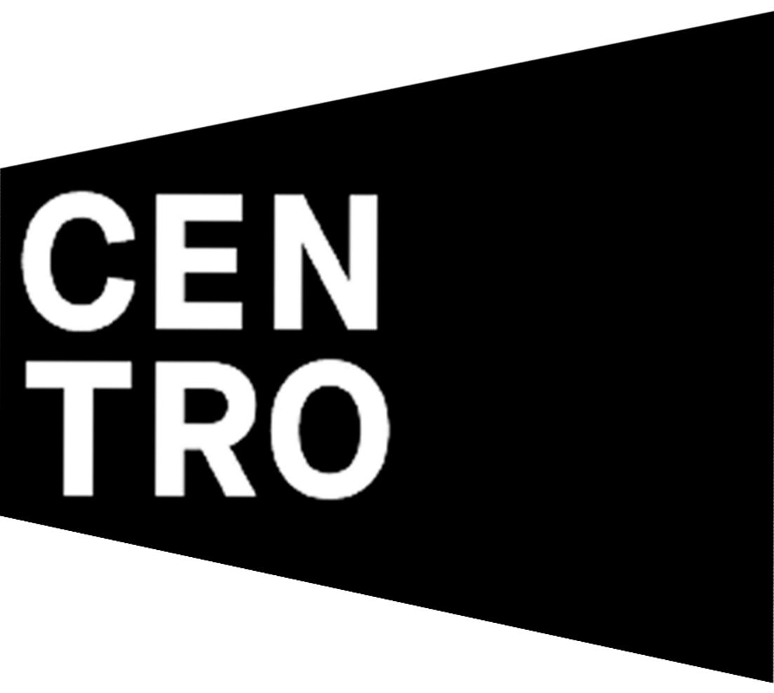 Black background with white text displaying the words 'Centro' stacked vertically.