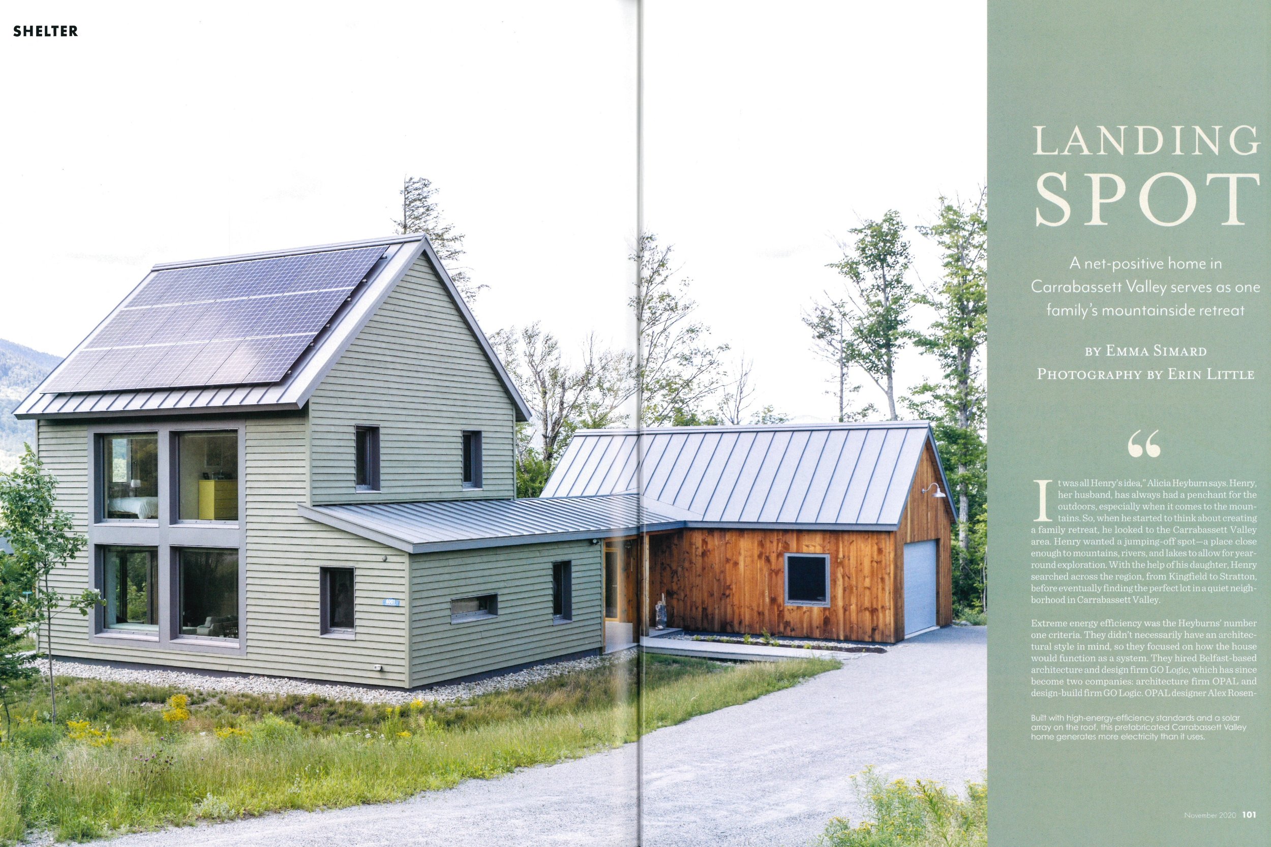 2020 November  |  Maine Magazine  |  Passive  House