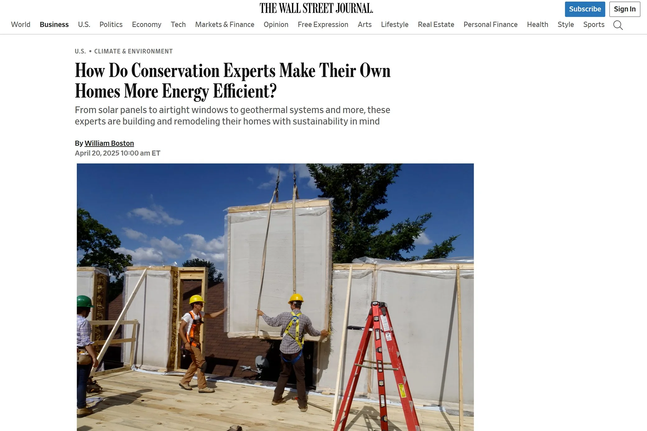 2025 April  |  The Wall Street Journal  |  Energy Efficiency